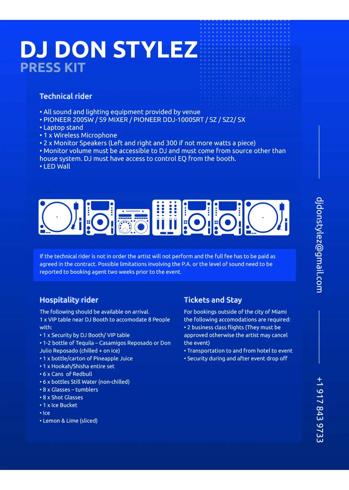 Don Stylez — Electronic Press Kit — Gallery artwork designed by Bran Visuals for Don Stylez