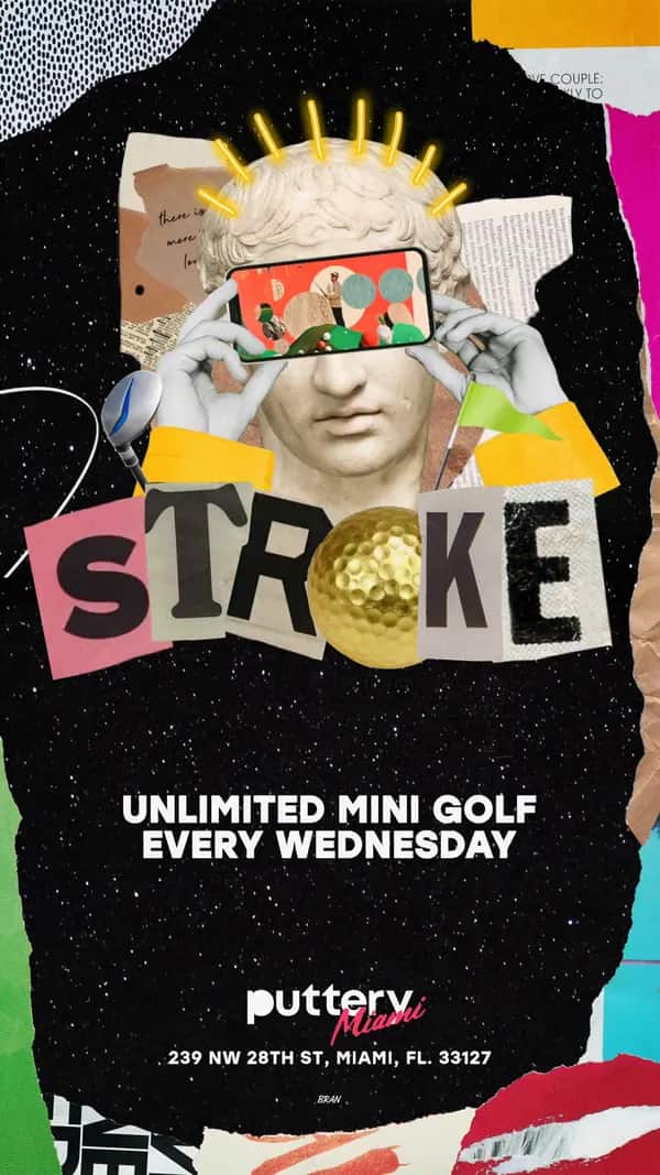 Stroke — Unlimited Mini Golf — Promo video video still designed by Bran Visuals for Puttery Miami