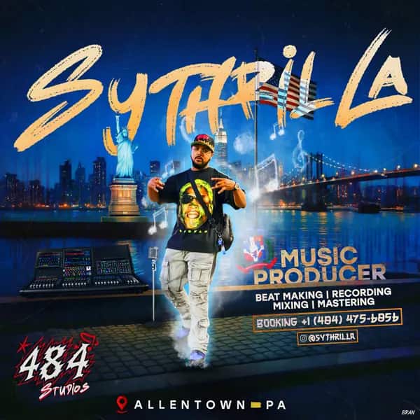 Sythrilla — Music Producer — Feed size artwork designed by Bran Visuals for 484 Studios