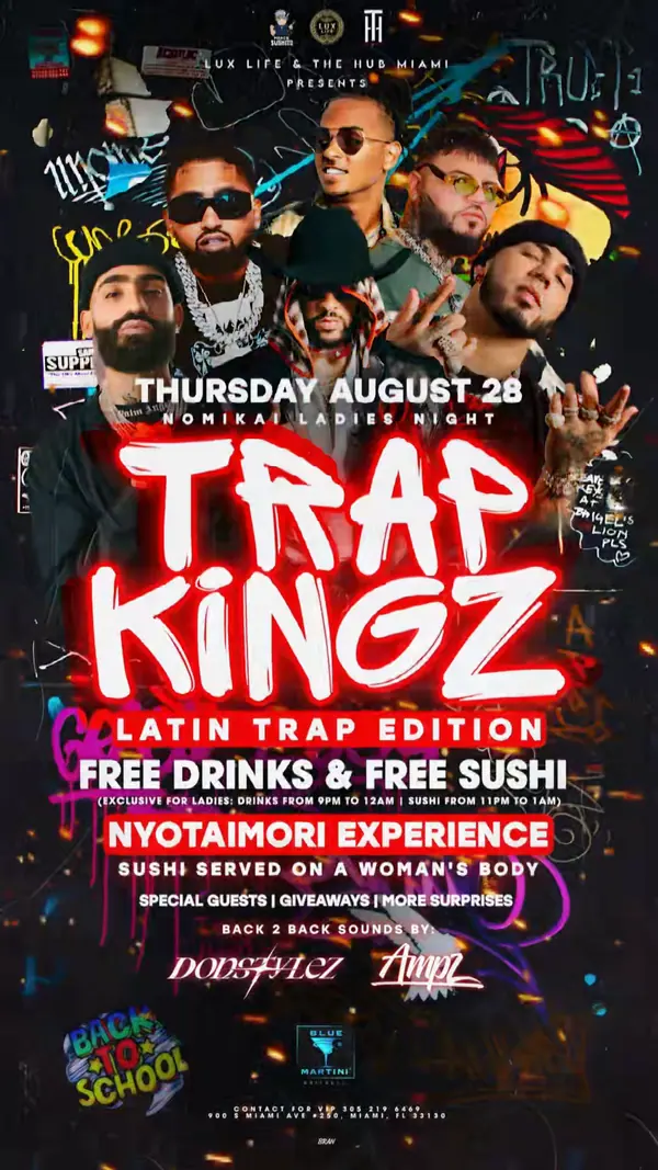 TrapKingz — Latin Trap Edition — Promo video video still designed by Bran Visuals for Lux Life & The Hub Miami