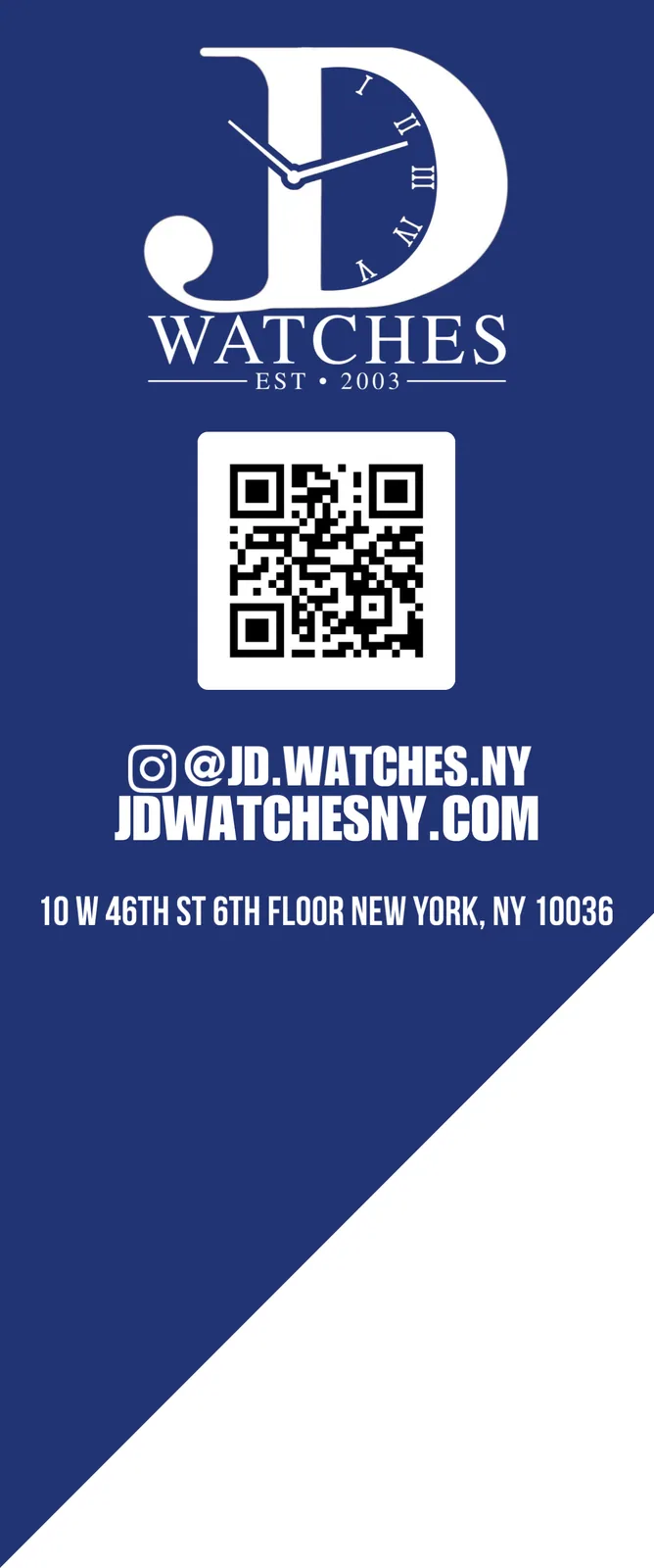 JD Watches — Brand Suite — Banner artwork artwork designed by Bran Visuals for JD Watches