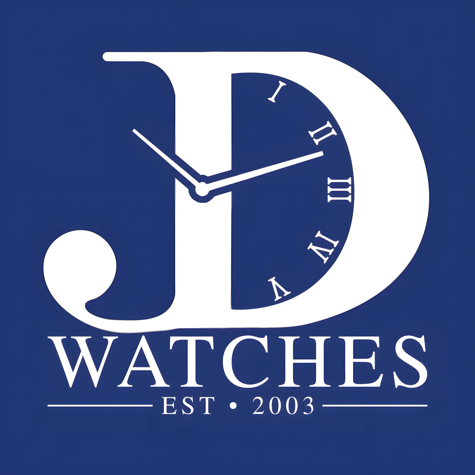 JD Watches — Brand Suite — Monogram — navy artwork designed by Bran Visuals for JD Watches